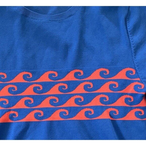Tory Burch Sport Top Performance Large (runs Small) Tennis Golf Wave Knit Vtg - Picture 2 of 8
